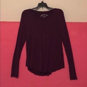 Aeropostale plain dark purple long sleeve top